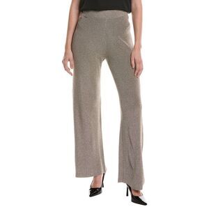 Picadilly Womens  Metallic Wide-Leg Knit Pant, Brown